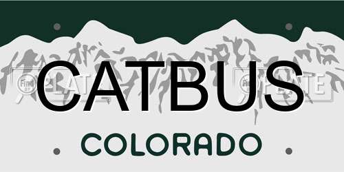 CATBUS Colorado License Plate