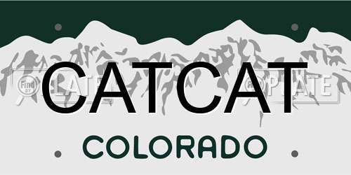 CATCAT Colorado License Plate