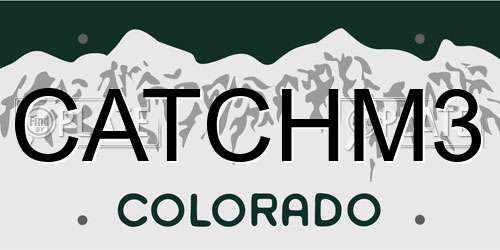 CATCHM3 Colorado License Plate