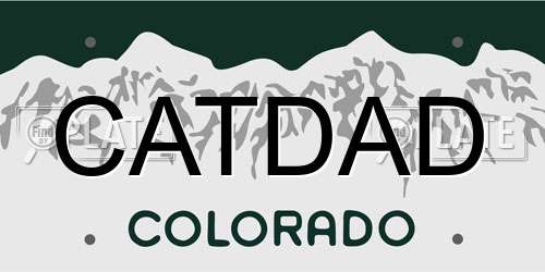 CATDAD Colorado License Plate
