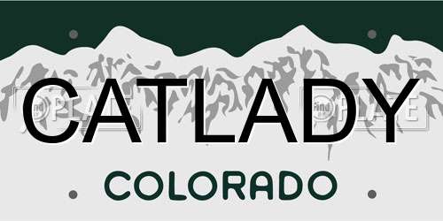 CATLADY Colorado License Plate