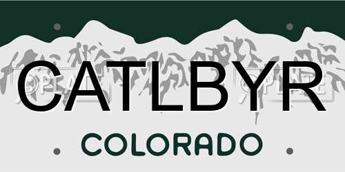 CATLBYR Colorado License Plate