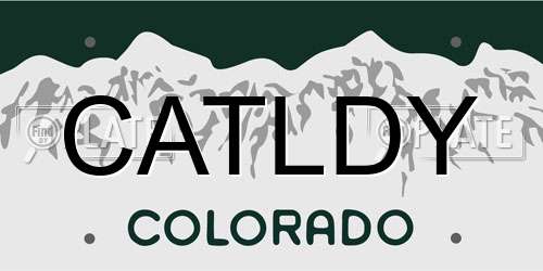 CATLDY Colorado License Plate