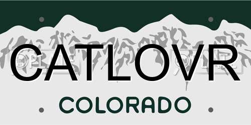 CATLOVR Colorado License Plate