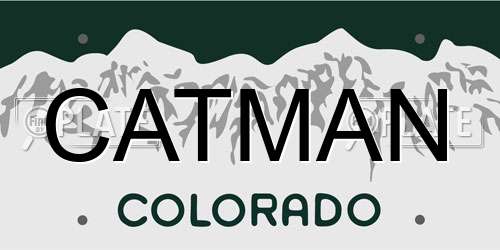 CATMAN Colorado License Plate