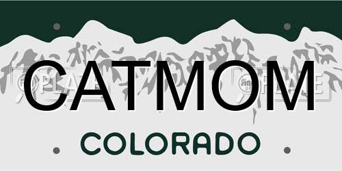 CATMOM Colorado License Plate