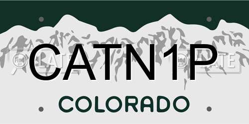CATN1P Colorado License Plate