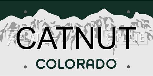 CATNUT Colorado License Plate