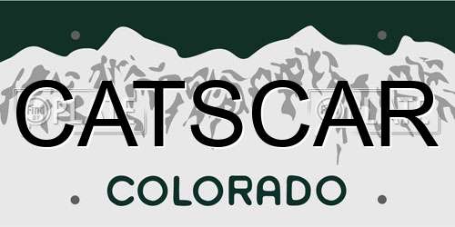 CATSCAR Colorado License Plate