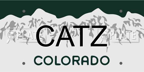 CATZ Colorado License Plate