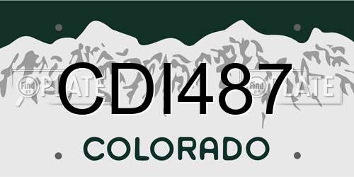 CDI487 Colorado License Plate