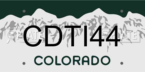 CDTI44 Colorado License Plate