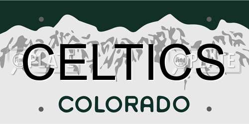 CELTICS Colorado License Plate