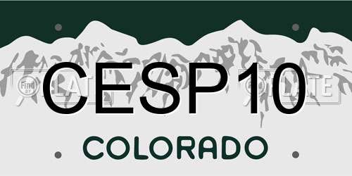 CESP10 Colorado License Plate
