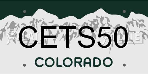 CETS50 Colorado License Plate
