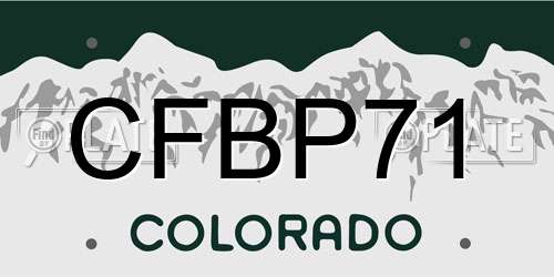 CFBP71 Colorado License Plate