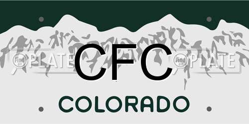 CFC Colorado License Plate