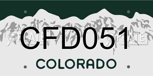 CFD051 Colorado License Plate