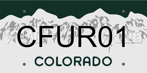 CFUR01 Colorado License Plate