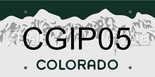 CGIP05 Colorado License Plate