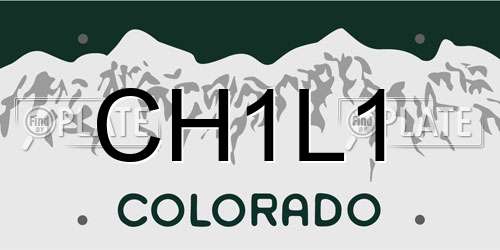CH1L1 Colorado License Plate