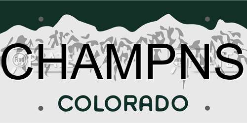 CHAMPNS Colorado License Plate