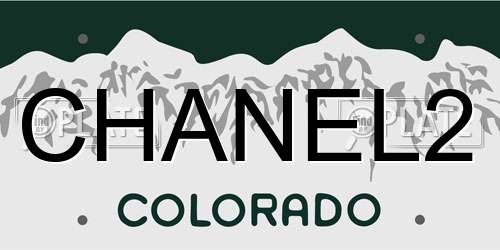 CHANEL2 Colorado License Plate