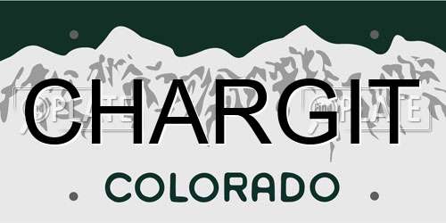 CHARGIT Colorado License Plate