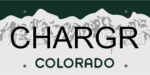 CHARGR Colorado License Plate