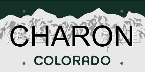 CHARON Colorado License Plate