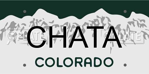 CHATA Colorado License Plate
