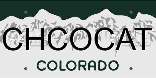 CHCOCAT Colorado License Plate