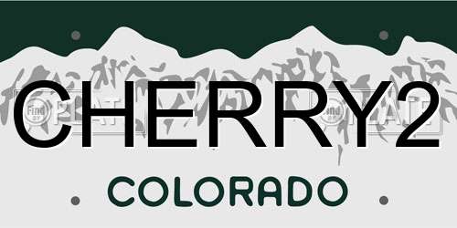 CHERRY2 Colorado License Plate