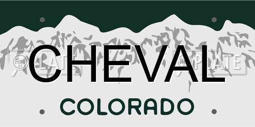 CHEVAL Colorado License Plate