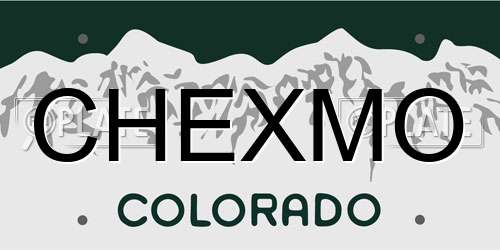 CHEXMO Colorado License Plate