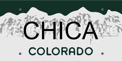 CHICA Colorado License Plate