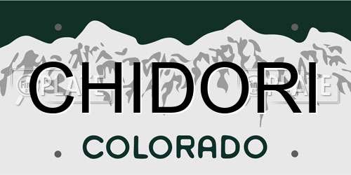 CHIDORI Colorado License Plate