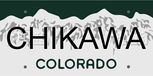 CHIKAWA Colorado License Plate