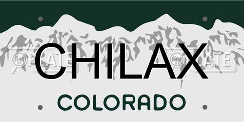 CHILAX Colorado License Plate