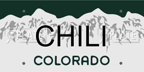CHILI Colorado License Plate