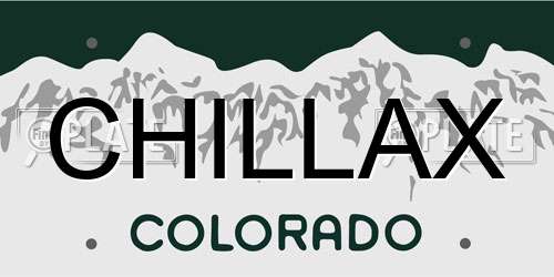 CHILLAX Colorado License Plate