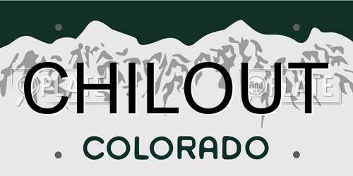 CHILOUT Colorado License Plate