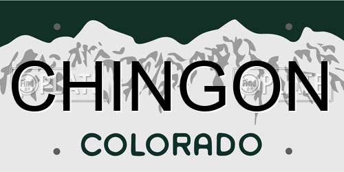 CHINGON Colorado License Plate
