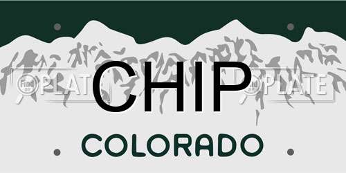 CHIP Colorado License Plate