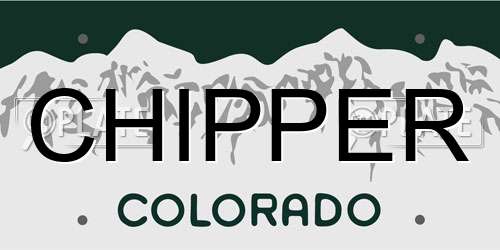 CHIPPER Colorado License Plate
