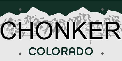 CHONKER Colorado License Plate