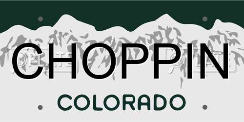 CHOPPIN Colorado License Plate
