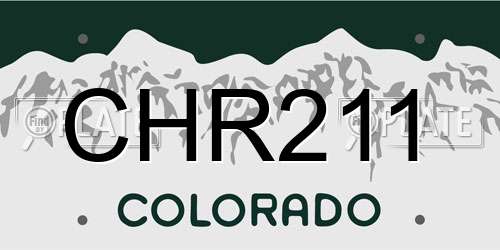 CHR211 Colorado License Plate