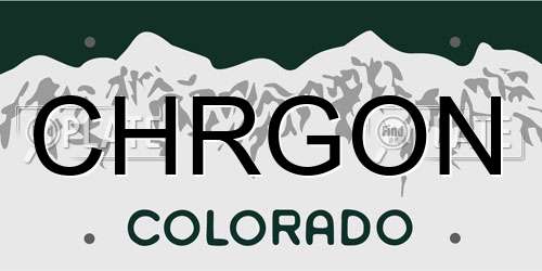 CHRGON Colorado License Plate