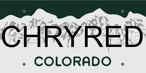 CHRYRED Colorado License Plate